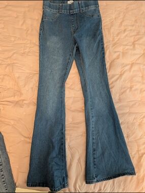 Forever 21 High Rise Flare Pull On Jeans M